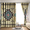 Awesome hoodied Native American Geometric Southwest Printed 3D Grommet Window Curtains - HB00088