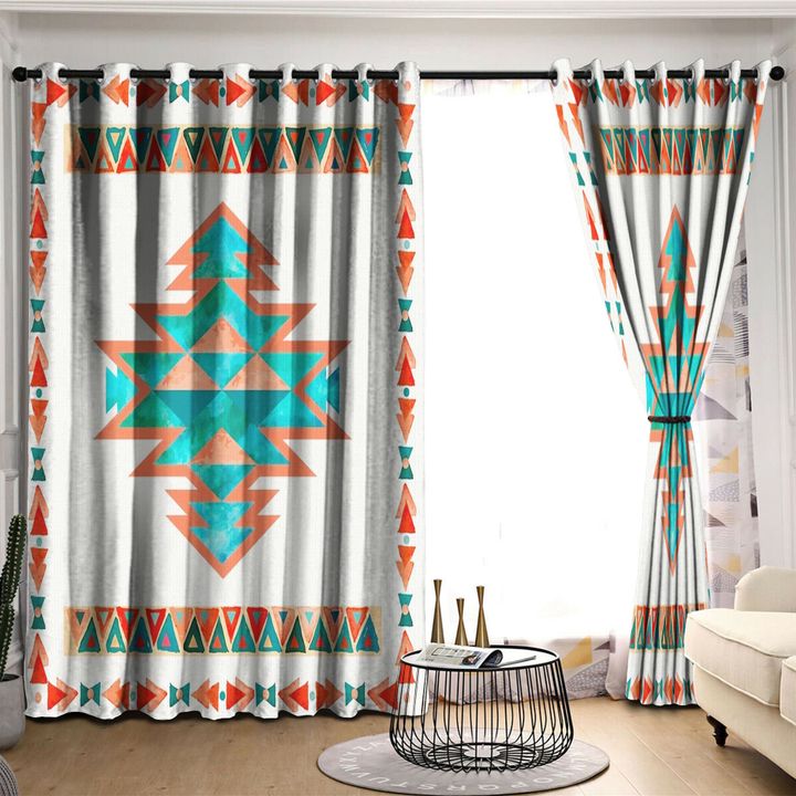 Awesome hoodied Native American Aztec Navajo Pattern Printed 3D Grommet Window Curtains - HB00087