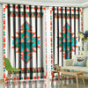 Awesome hoodied Native American Aztec Navajo Pattern Printed 3D Grommet Window Curtains - HB00087