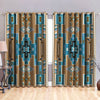 Awesome hoodied Native American Aztec Navajo Pattern Printed 3D Grommet Window Curtains - HB00085