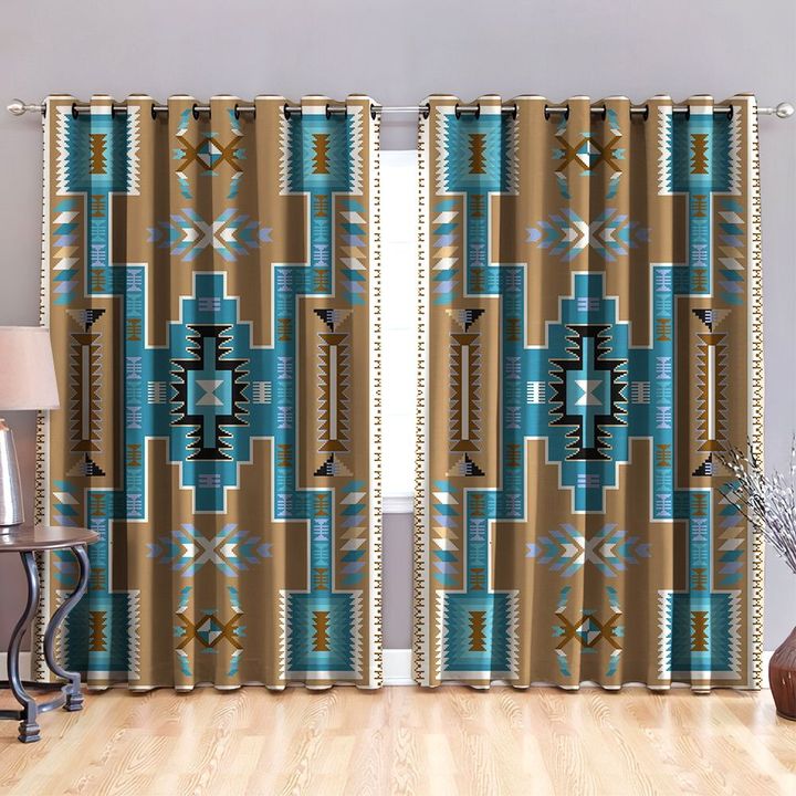 Awesome hoodied Native American Aztec Navajo Pattern Printed 3D Grommet Window Curtains - HB00085