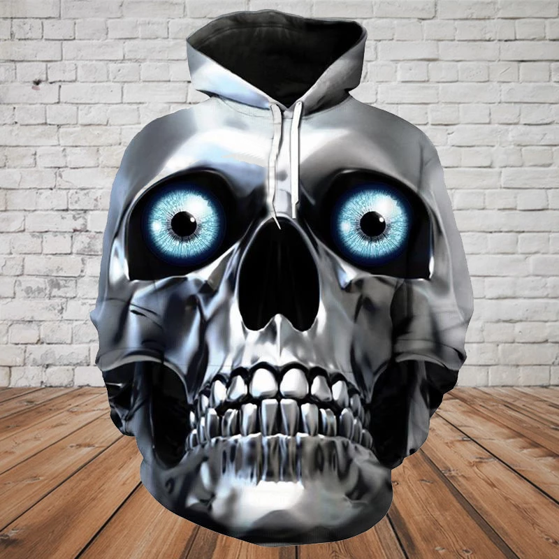 Awesome hoodie 3D ALL Print Skull -Men and Women Zip Hoodies- ND012