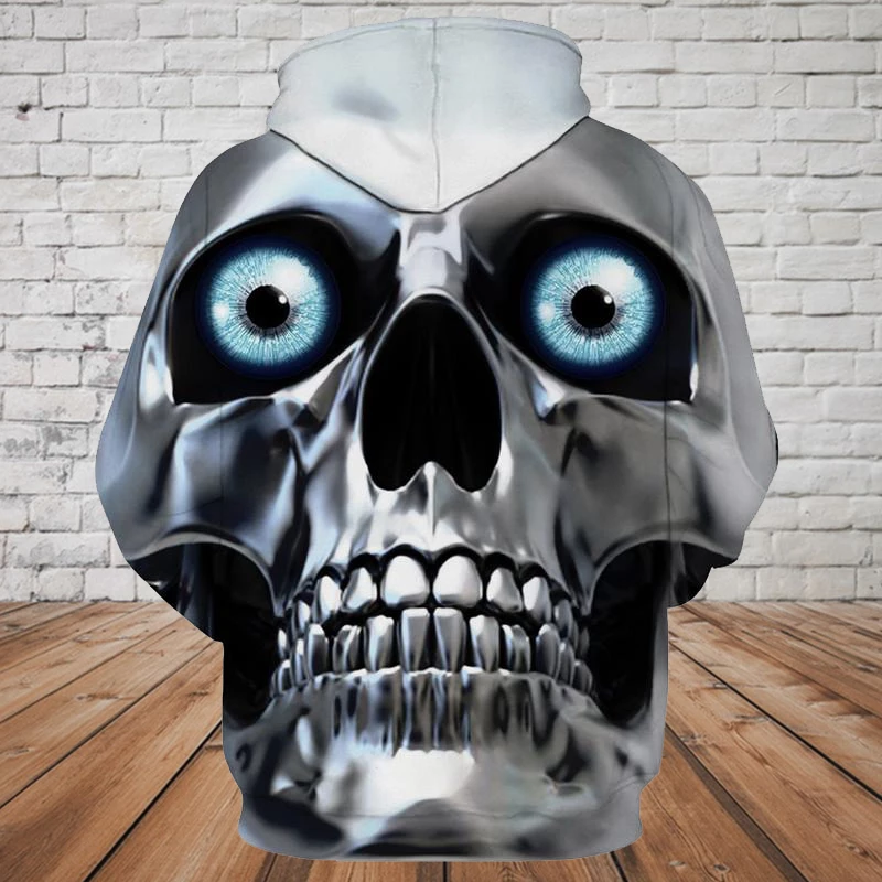 Awesome hoodie 3D ALL Print Skull -Men and Women Zip Hoodies- ND012