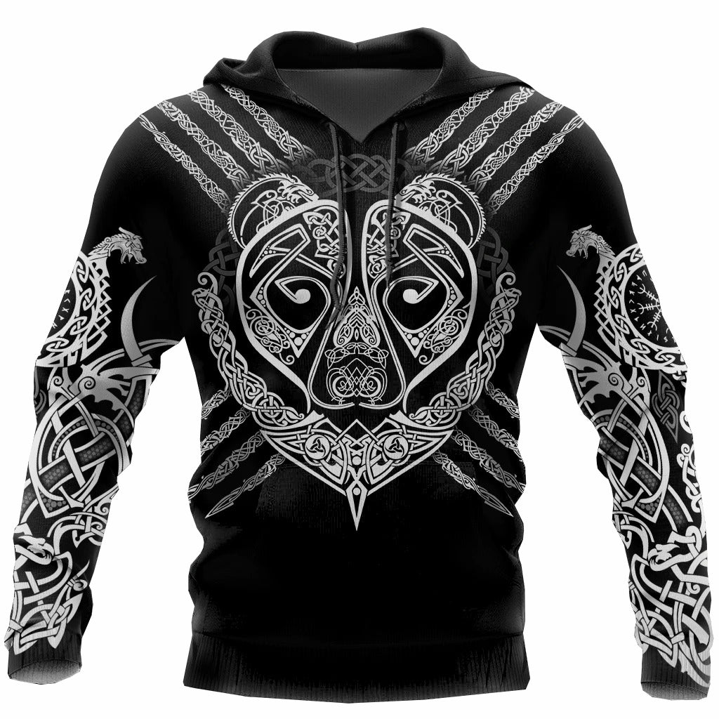 Awesome hoodie 3D ALL Print Viking Berserker -Men and Women Zip Hoodies- ND014