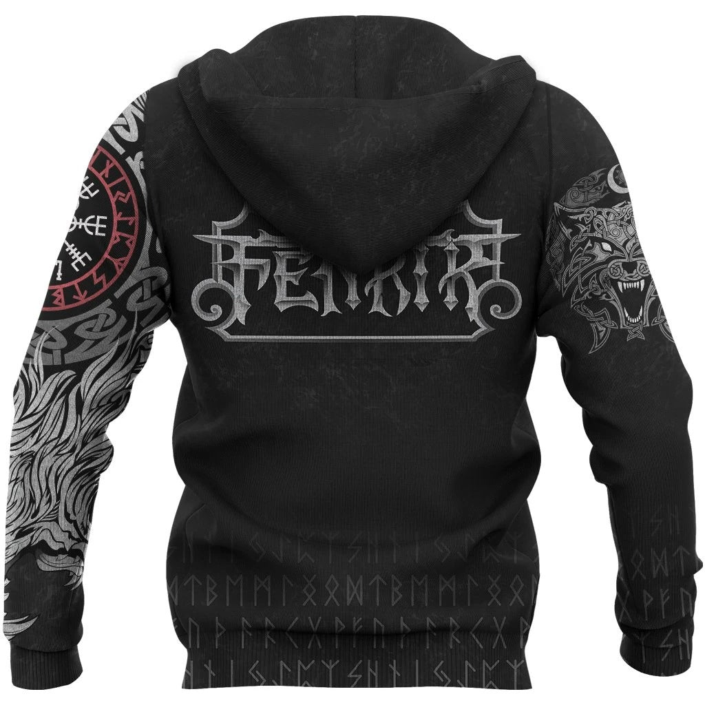 Awesome hoodie 3D Print Viking Fenrir All Over -Men and Women Zip Hoodies- ND015