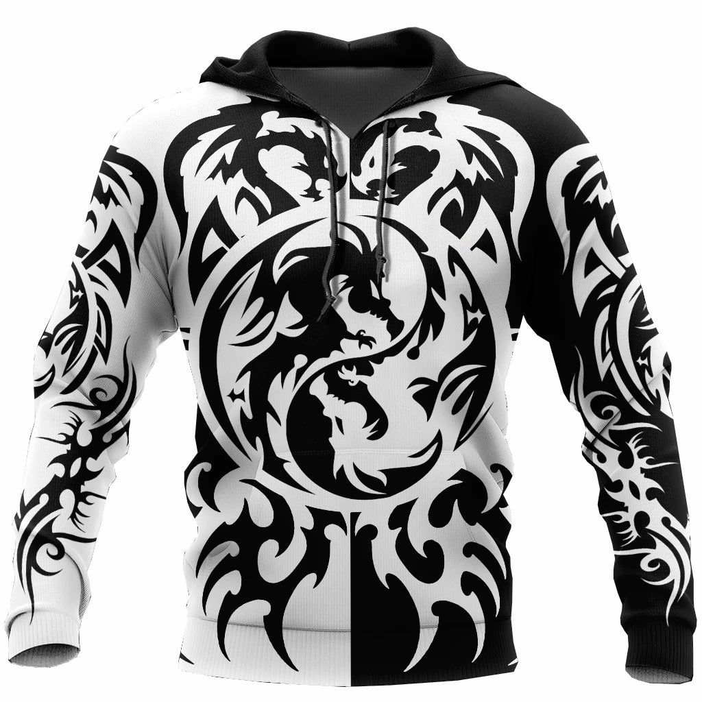 Awesome hoodie 3D ALL Print Dragon Tattoo Art -Men and Women Zip Hoodies- ND017