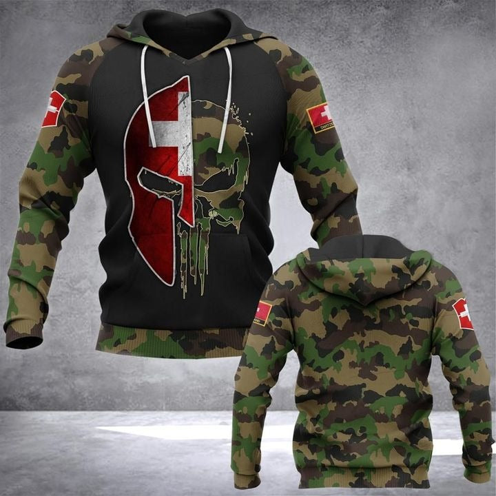 Awesome hoodie 3D ALL Print Spartan Swiss Army -Men and Women Zip Hoodies- ND018