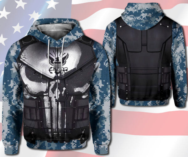 Awesome hoodie 3D ALL Print US Navy Veteran -Men and Women Zip Hoodies- ND021