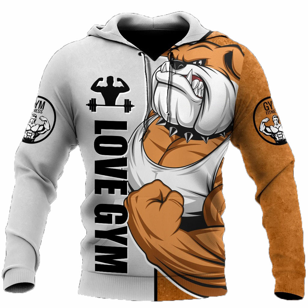 Awesome hoodie 3D ALL Print Gym Dog-Men and Women Zip Hoodies- ND025