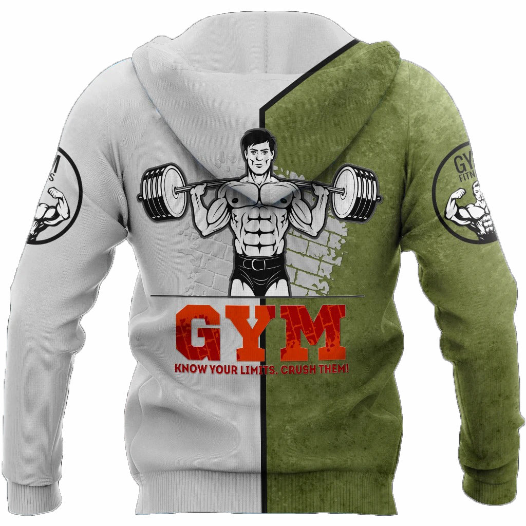 Awesome hoodie 3D ALL Print Gym Crocodie -Men and Women Zip Hoodies- ND026