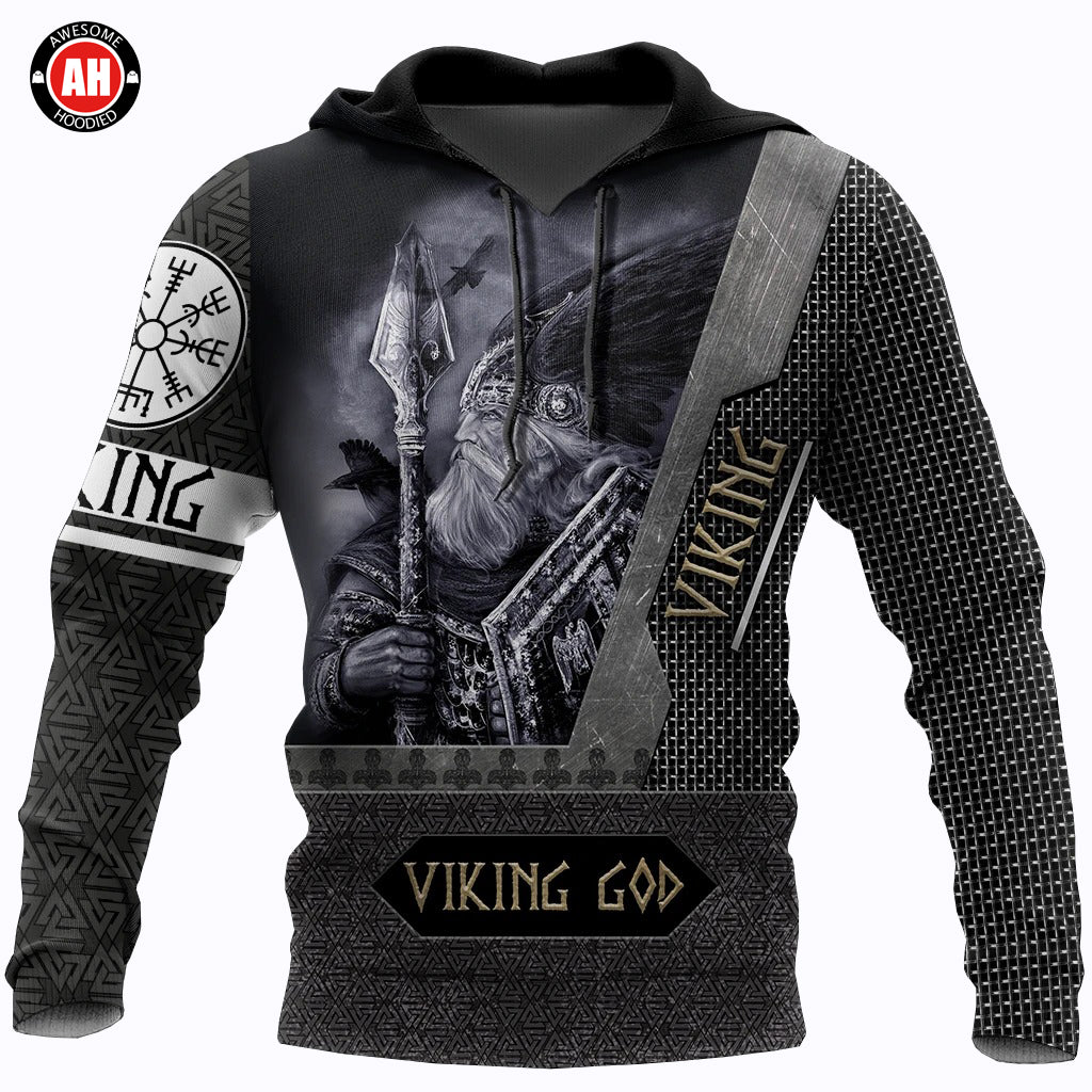 Awesome hoodie 3D ALL Print Viking God -Men and Women Zip Hoodies- ND029