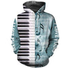 Awesome hoodie 3D ALL Print Piano Music -Men and Women Zip Hoodies- ND032