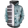 Awesome hoodie 3D ALL Print Piano Music -Men and Women Zip Hoodies- ND032