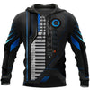 Awesome hoodie 3D ALL Print Piano keyboard -Men and Women Zip Hoodies- ND034