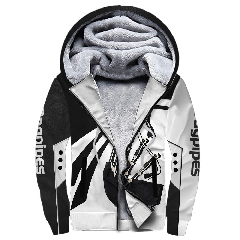 Awesome hoodie 3D ALL Print Bagpipes -Men and Women Zip Hoodies- ND041