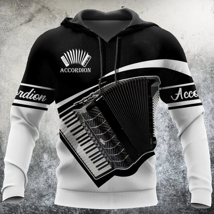 Awesome hoodie 3D ALL Print Accordion -Men and Women Zip Hoodies- ND043