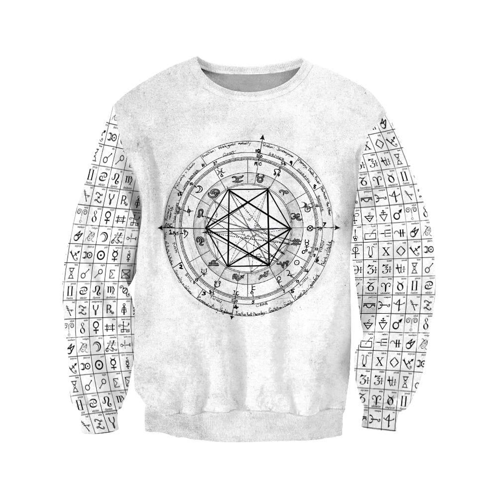 Awesome hoodie 3D ALL Print Alchemy Birth Chart  -Men and Women Zip Hoodies- ND053