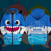 Awesome hoodie 3D ALL Print Daddy Shark -Men and Women Zip Hoodies- ND058