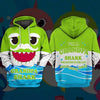 Awesome hoodie 3D ALL Print Grandpa Shark -Men and Women Zip Hoodies- ND061
