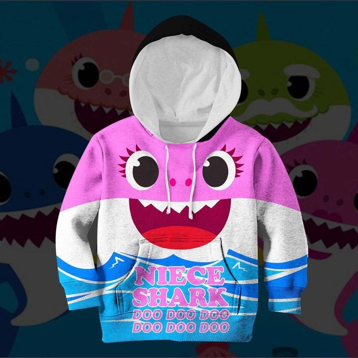 Awesome hoodie 3D ALL Print Niece Shark -Men and Women Zip Hoodies- ND065