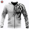 Awesome hoodie 3D ALL Print Tiger Tattoo -Men and Women Zip Hoodies- ND066