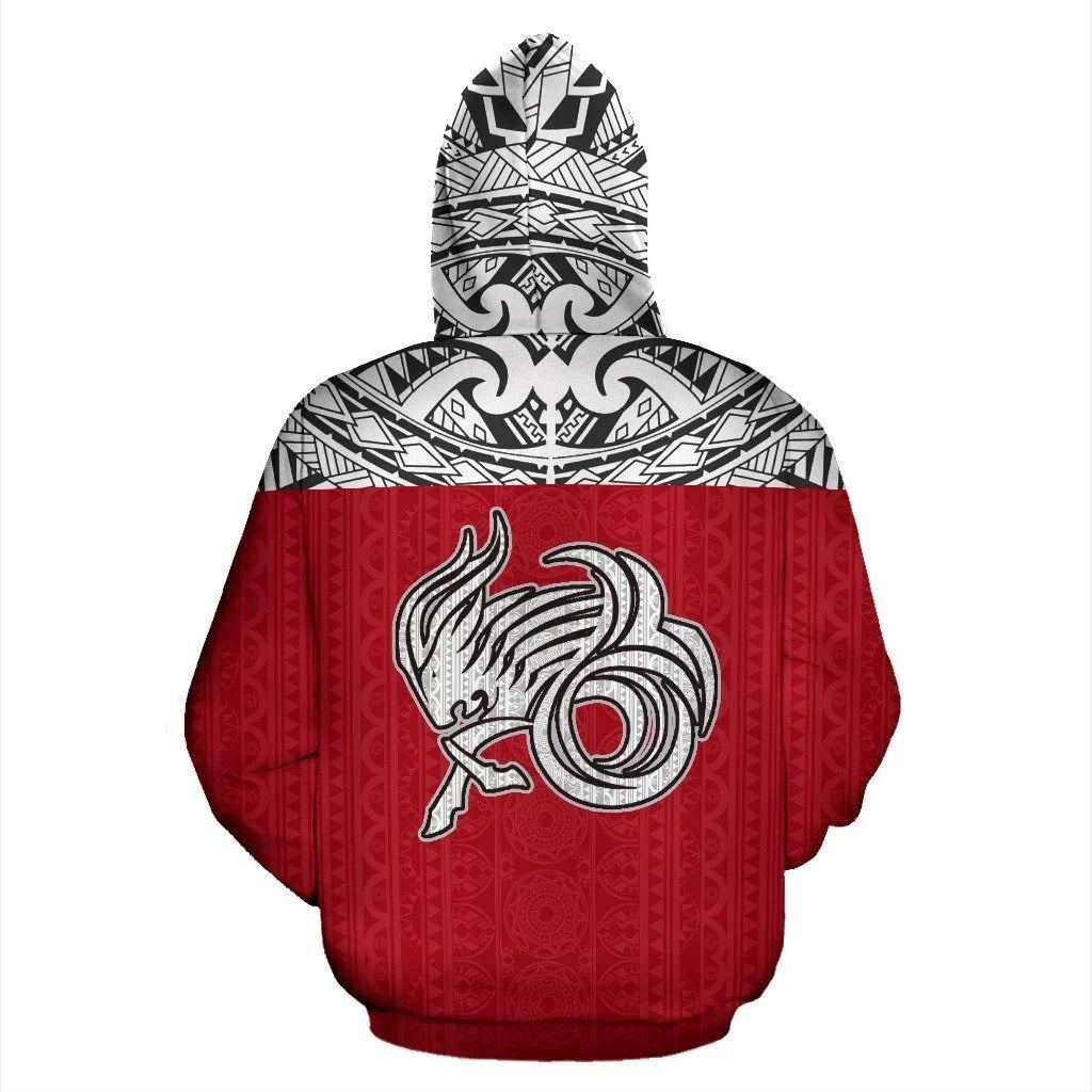 Awesome hoodie 3D ALL Print Capricorn Zodiac Red Version -Men and Women Hoodies- ND072