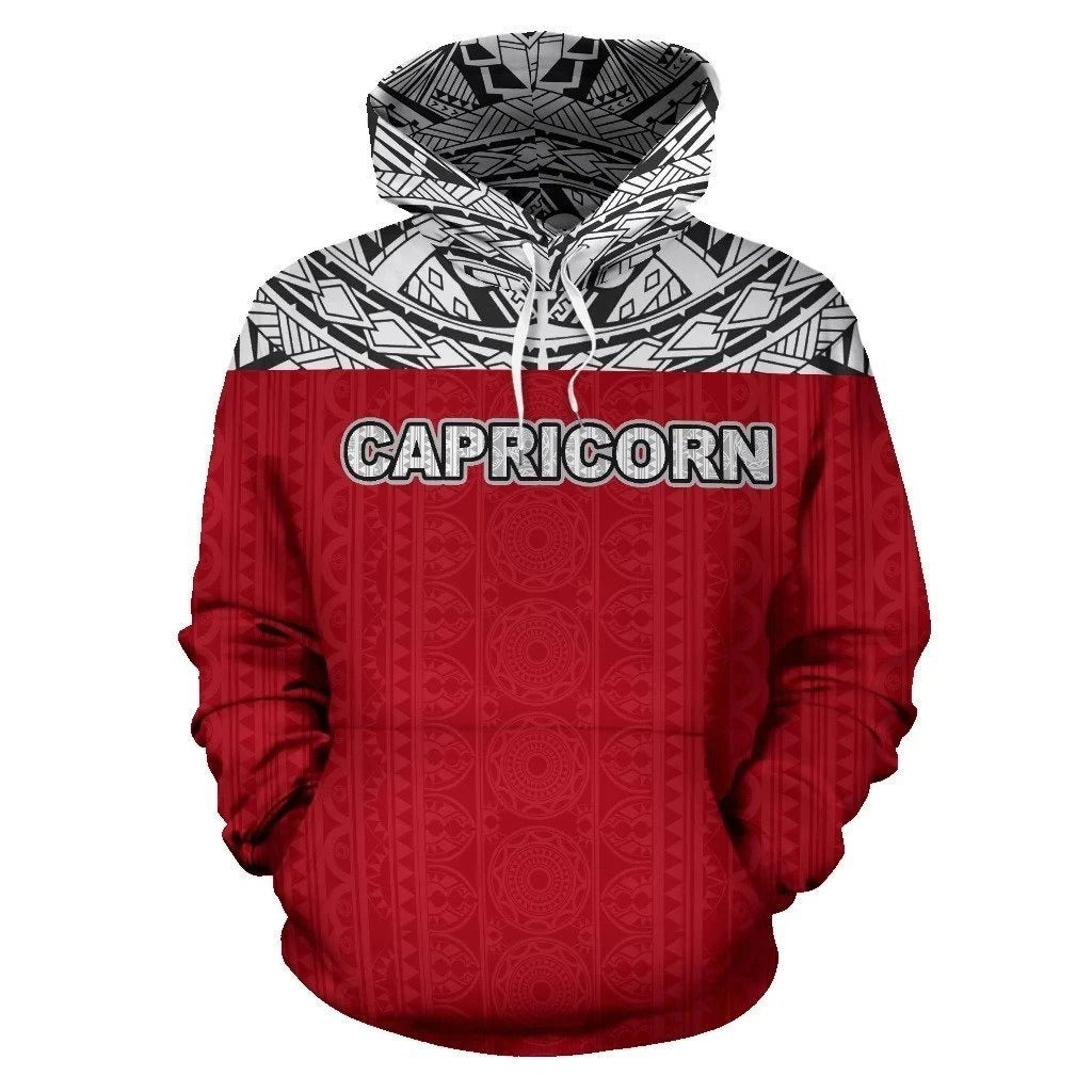 Awesome hoodie 3D ALL Print Capricorn Zodiac Red Version -Men and Women Hoodies- ND072