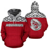 Awesome hoodie 3D ALL Print Aquarius Zodiac Red Version -Men and Women Hoodies- ND073