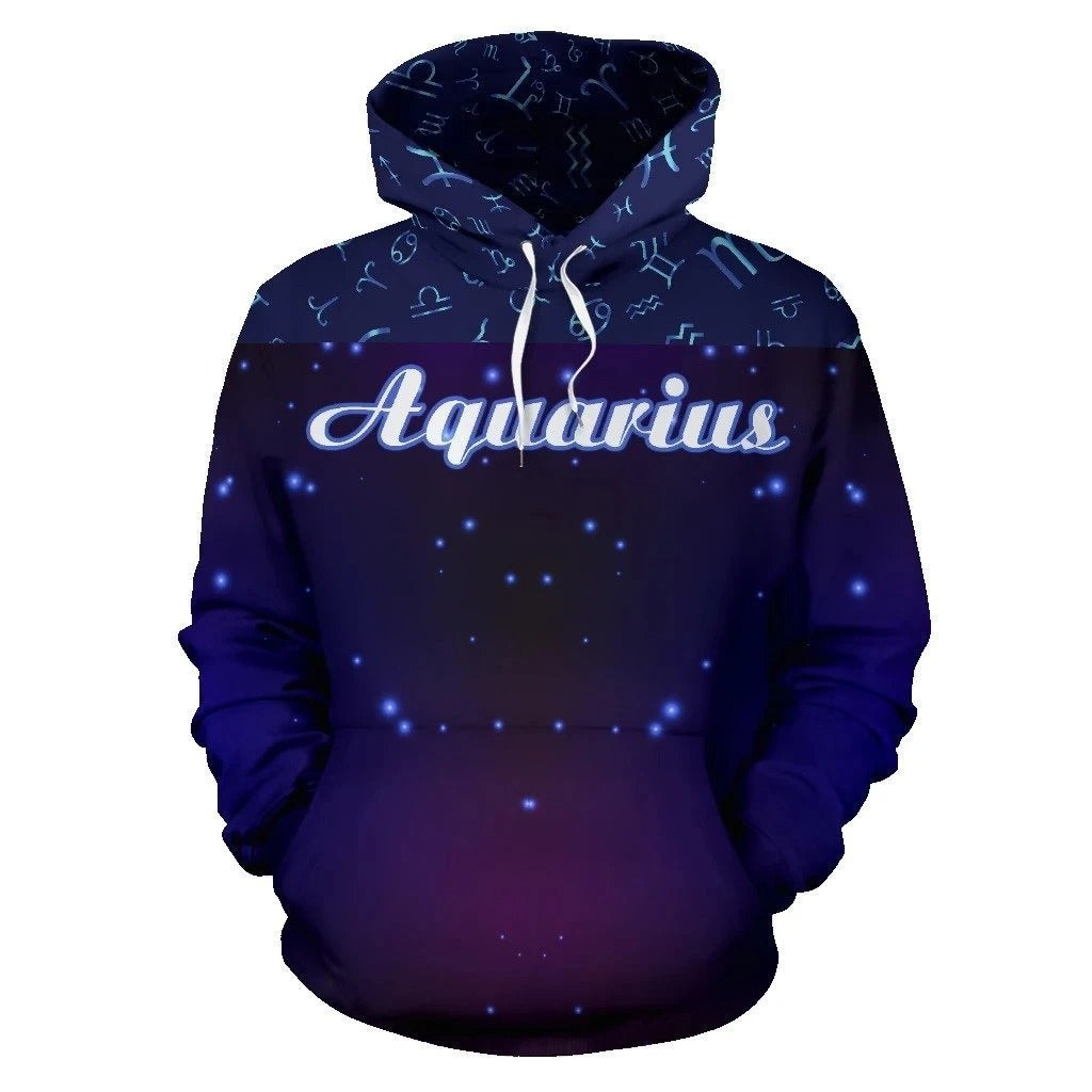 Awesome hoodie 3D ALL Print Aquarius Zodiac -Men and Women Hoodies- ND074