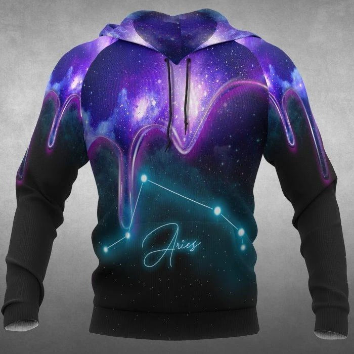 Awesome hoodie 3D ALL Print Aries Galaxy-Men and Women Hoodies- ND116