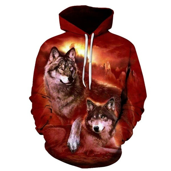 Awesome hoodie 3D ALL Print 2020 New Fashion Wolf -Men and Women Hoodies- ND118
