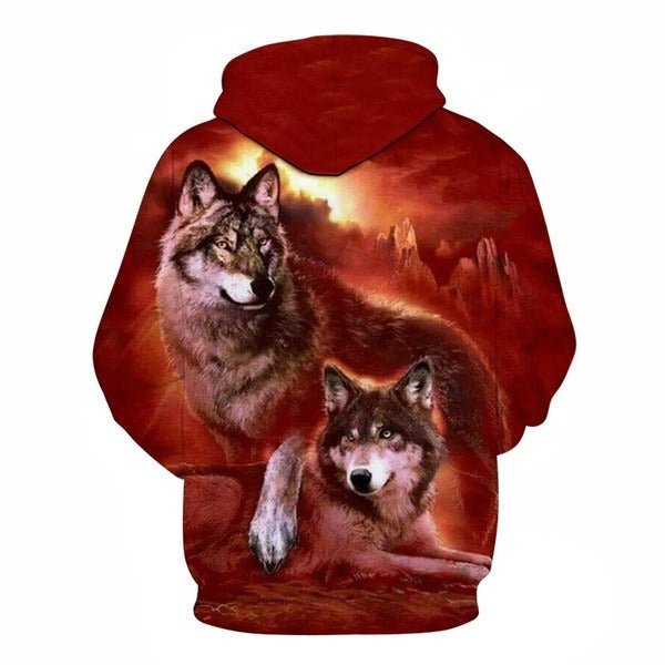 Awesome hoodie 3D ALL Print 2020 New Fashion Wolf -Men and Women Hoodies- ND118