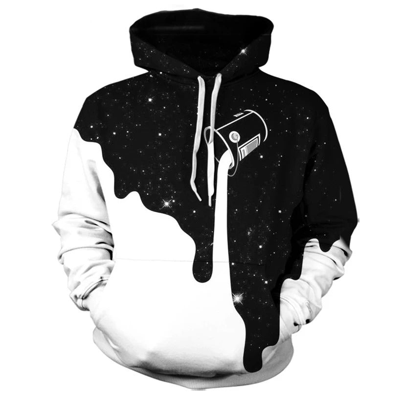 Awesome hoodie 3D ALL Print Spilling Paint In Space -Men and Women Hoodies- ND147