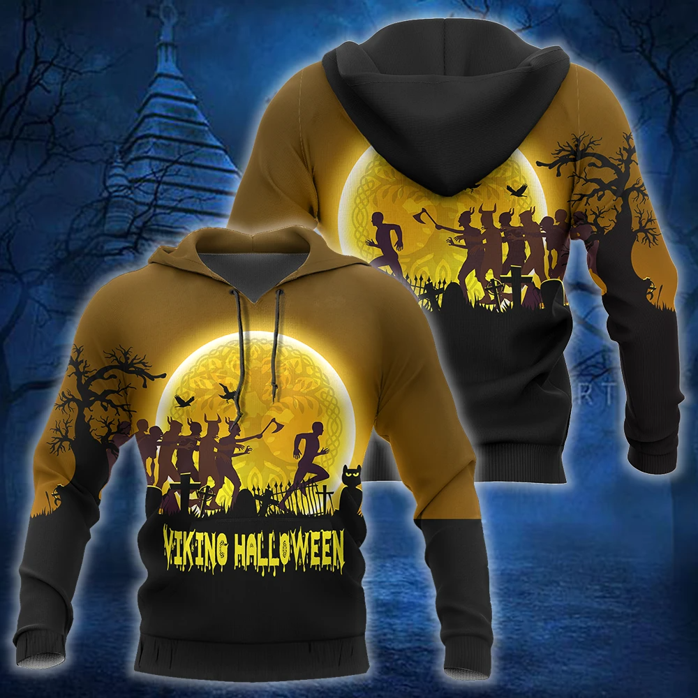 Awesome Hoodie 3D All Over Print Vikings Halloween - Men and Women Hoodie Zip Hoodies ND164