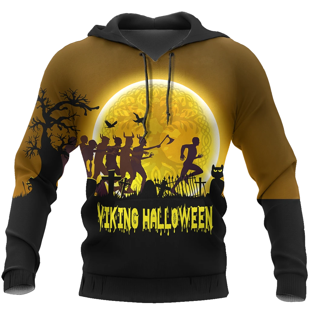 Awesome Hoodie 3D All Over Print Vikings Halloween - Men and Women Hoodie Zip Hoodies ND164
