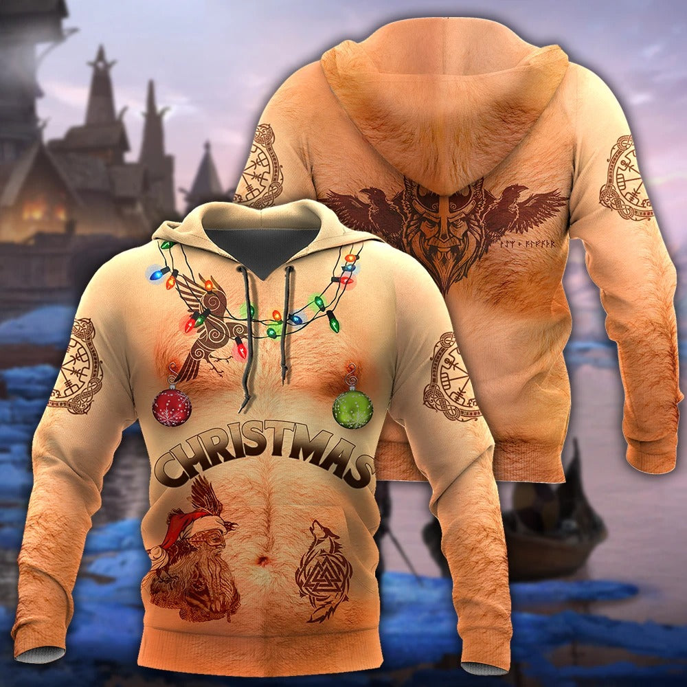 Awesome Hoodie 3D All Over Print Real Viking Christmas Tattoos -Men and Women Hoodie, T-Shirt, Zip Hoodies ND165
