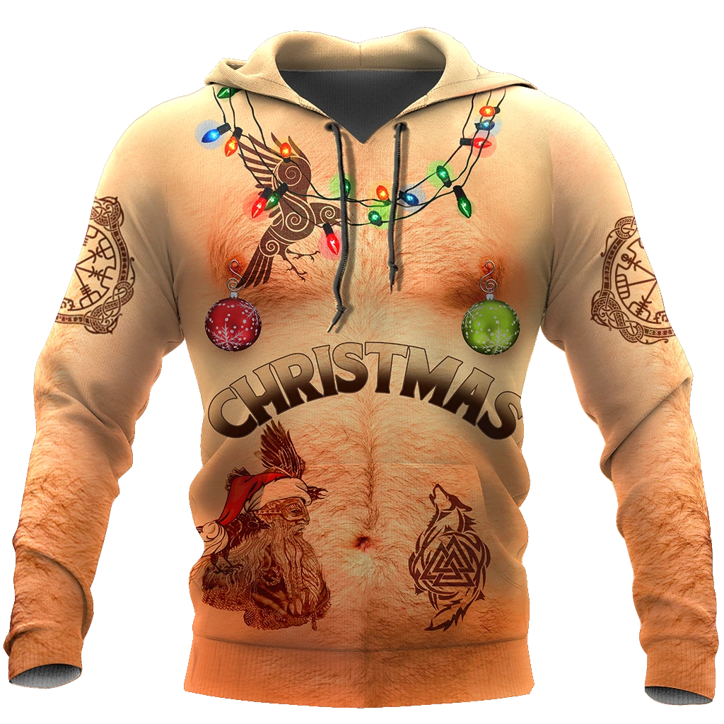 Awesome Hoodie 3D All Over Print Real Viking Christmas Tattoos -Men and Women Hoodie, T-Shirt, Zip Hoodies ND165