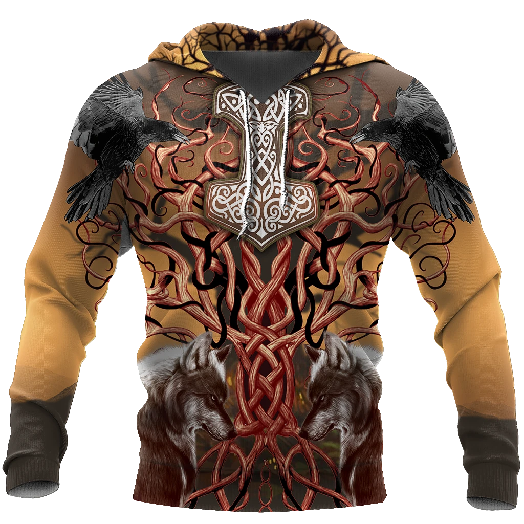 Awesome Hoodie 3D All Over Print Viking Tattoo 3D for Men and Women Hoodie, T-Shirt, Zip Hoodies, Sweatshirt ND169