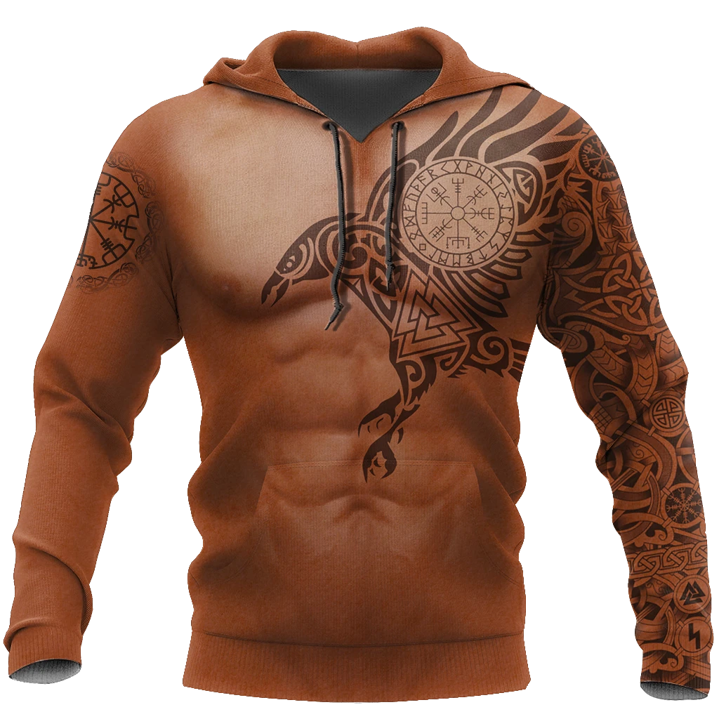 Awesome Hoodie 3D All Over Print Real Viking Raven Of Odin Tattoo -Men and Women Hoodie, T-Shirt, Zip Hoodies ND177