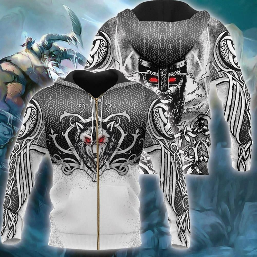 Awesome Hoodie 3D All Over Print Wolf And Guard Tattoo -Men and Women Hoodie & Zip Hoodies ND179