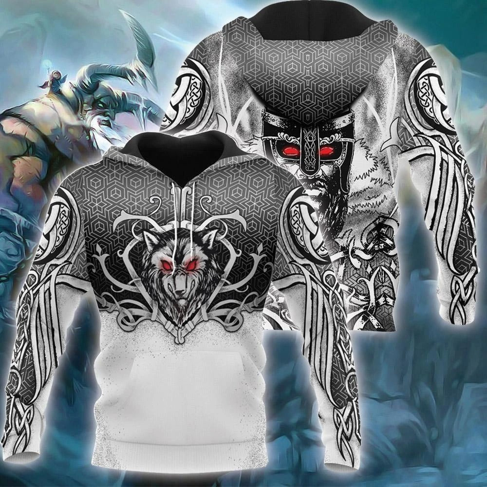 Awesome Hoodie 3D All Over Print Wolf And Guard Tattoo -Men and Women Hoodie & Zip Hoodies ND179