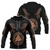 Awesome Hoodie 3D All Over Print Valknut Futhark Ravens Tattoo -Men and Women Hoodie &amp; Zip Hoodies ND181