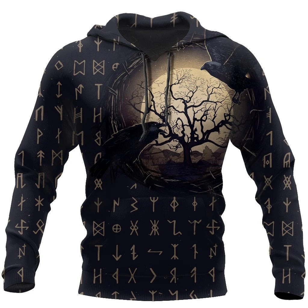 Awesome Hoodie 3D All Over Print The Raven of Odin -Men and Women Hoodie ND185