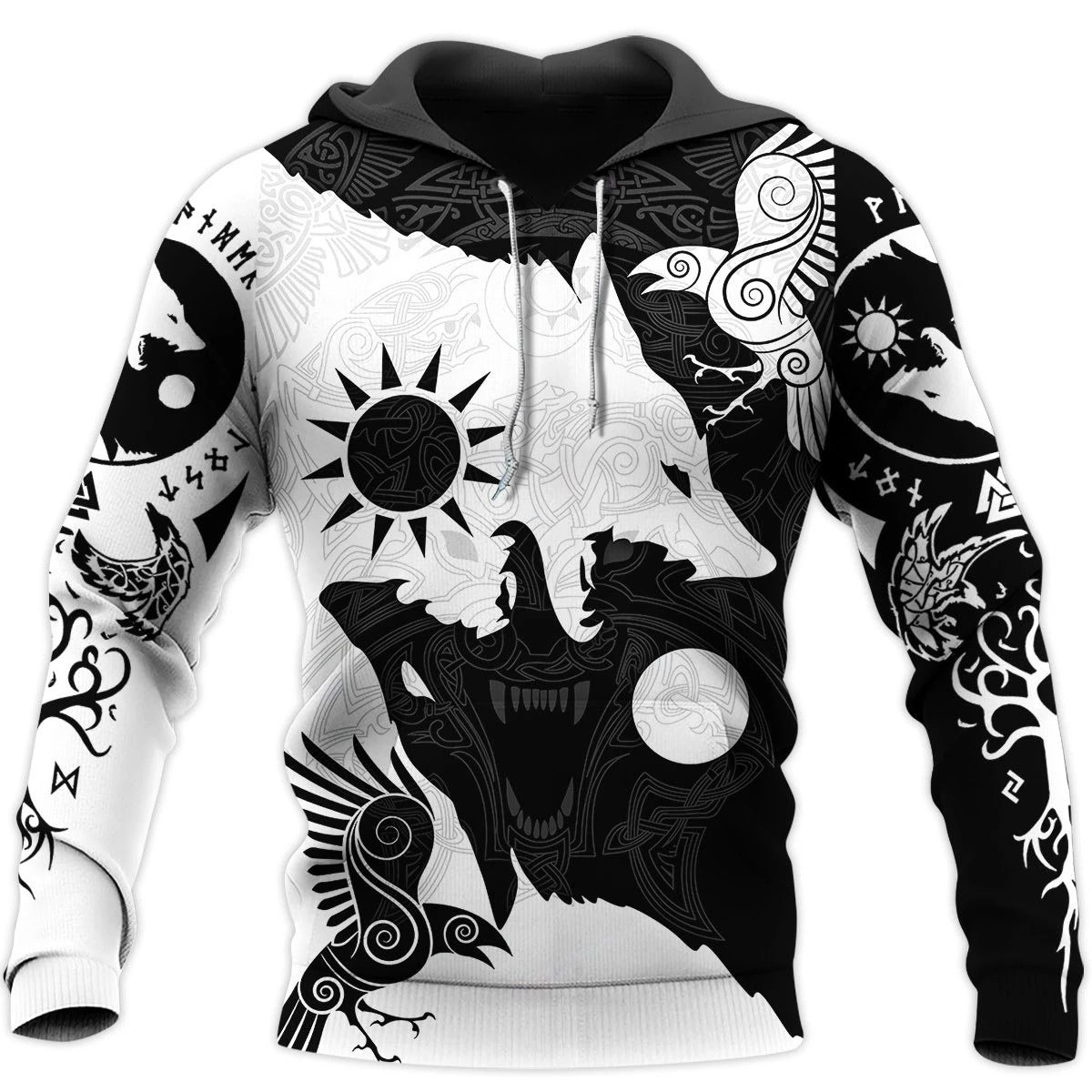 Awesome Hoodie 3D All Over Print Skoll & Hati Viking Limited Version 2 for Men and Women Hoodie, T-Shirt, Zip Hoodies, Sweatshirt ND188