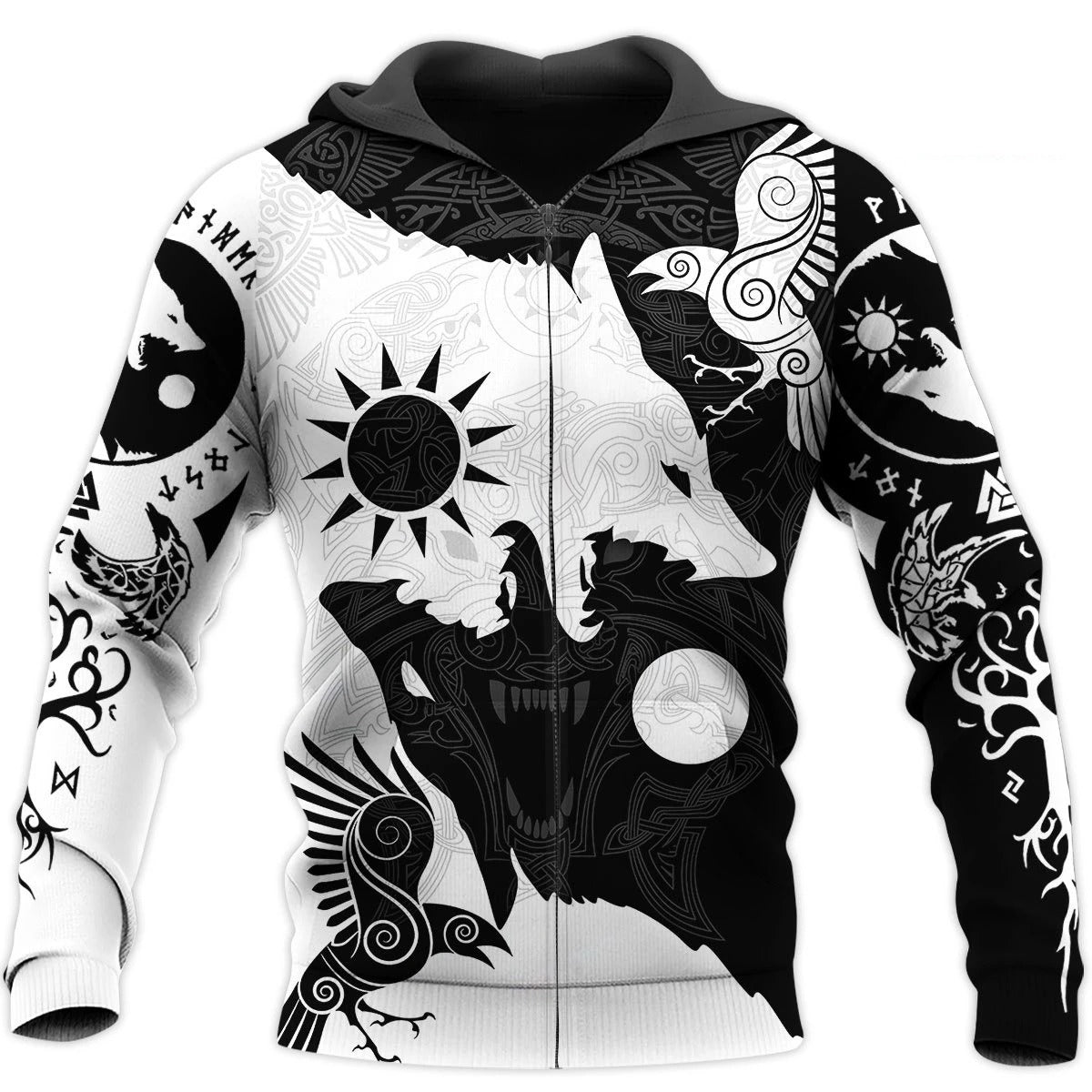 Awesome Hoodie 3D All Over Print Skoll & Hati Viking Limited Version 2 for Men and Women Hoodie, T-Shirt, Zip Hoodies, Sweatshirt ND188