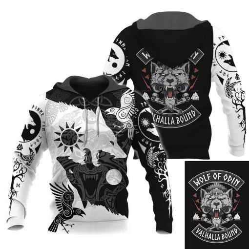 Awesome Hoodie 3D All Over Print Skoll & Hati VIKING LIMITED VERSION 3 for Men and Women Hoodie, T-Shirt, Zip Hoodies, Sweatshirt ND192