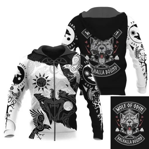 Awesome Hoodie 3D All Over Print Skoll & Hati VIKING LIMITED VERSION 3 for Men and Women Hoodie, T-Shirt, Zip Hoodies, Sweatshirt ND192