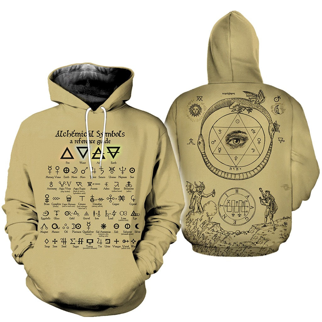 Awesome Hoodie 3D All Over Print Alchemical Symbols v1 for Men and Women Hoodie, T-Shirt, Zip Hoodies, Sweatshirt ND214