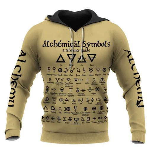 Awesome Hoodie 3D All Over Print Alchemical Symbols v3 for Men and Women Hoodie, T-Shirt, Zip Hoodies, Sweatshirt ND216