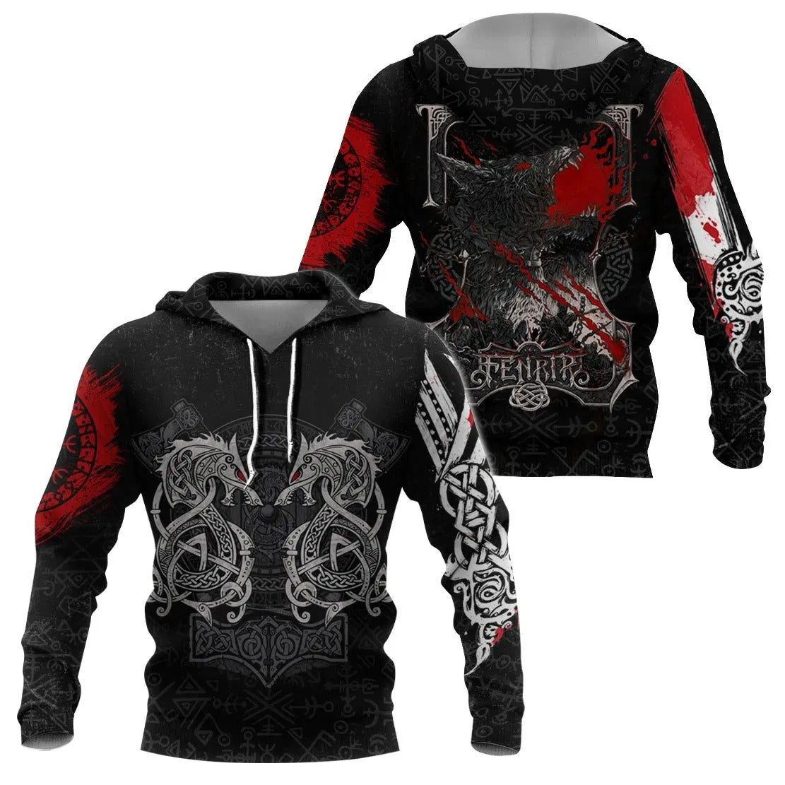 Awesome Hoodie 3D All Over Print Fenrir in Norse Mythology for Men and Women Hoodie, T-Shirt, Zip Hoodies, Sweatshirt ND234